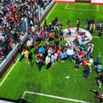 Se pone guapa la Unidad Deportiva de Tlacotepec al estrenar cancha con pasto sintético