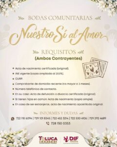 Nada los detendrá, ¡el amor los lleva al altar! y DIF Toluca lo hace posible